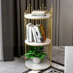 Royal Crown‑Inspired Gold Display Rack (Marble Texture)