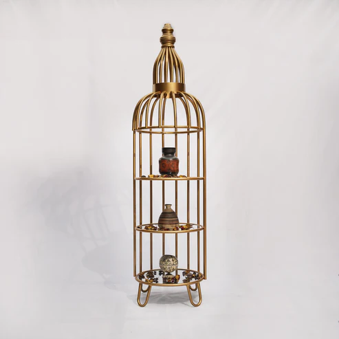 Side Corner Rack — Gold Paint Finish (Metal Corner Rack)