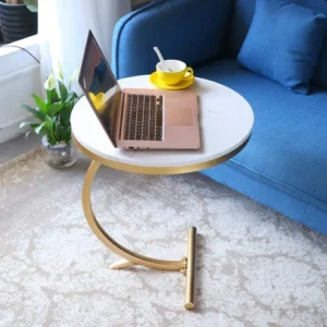 Bend-Shaped Coffee Table — Modern Round Side Table